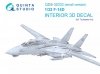 Quinta Studio QDS-32033 F-14D 3D-Printed & coloured Interior on decal paper ( Trumpeter ) (small version) 1/32